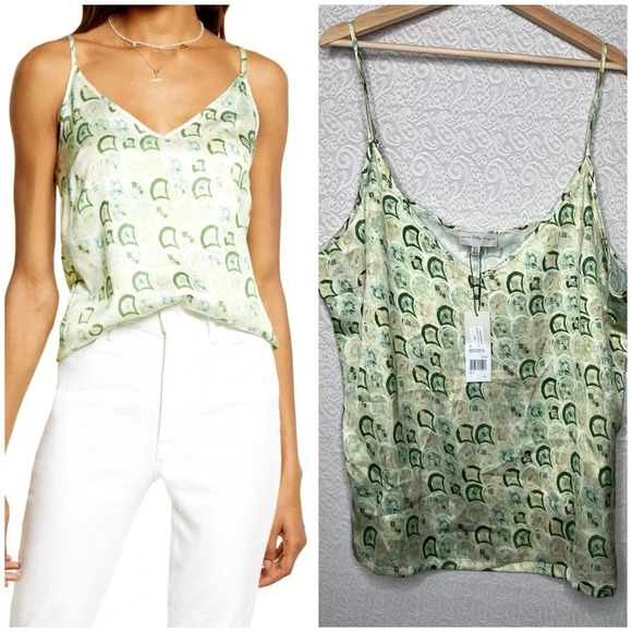 Never Fully Dressed Green Marble Print Cami Top Women's Size 18 - Picture 1 of 12